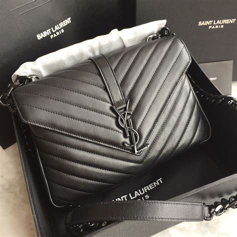 Saint Laurent YSL Flap Crossbody Bag in Leather